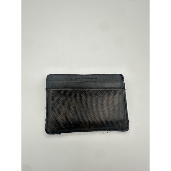 Burberry check-pattern clip card holder / wallet - Picture 1 of 9